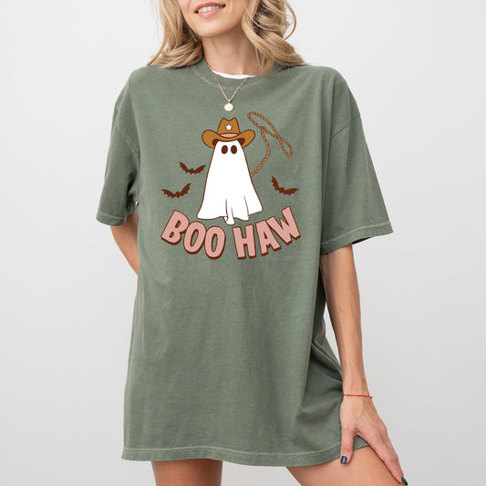 Boo Haw Cowboy Ghost, Funny, Witch, Aesthetic, Meme, Halloween, Spooky, Costume, Tshirt Comfort Colors T-Shirt