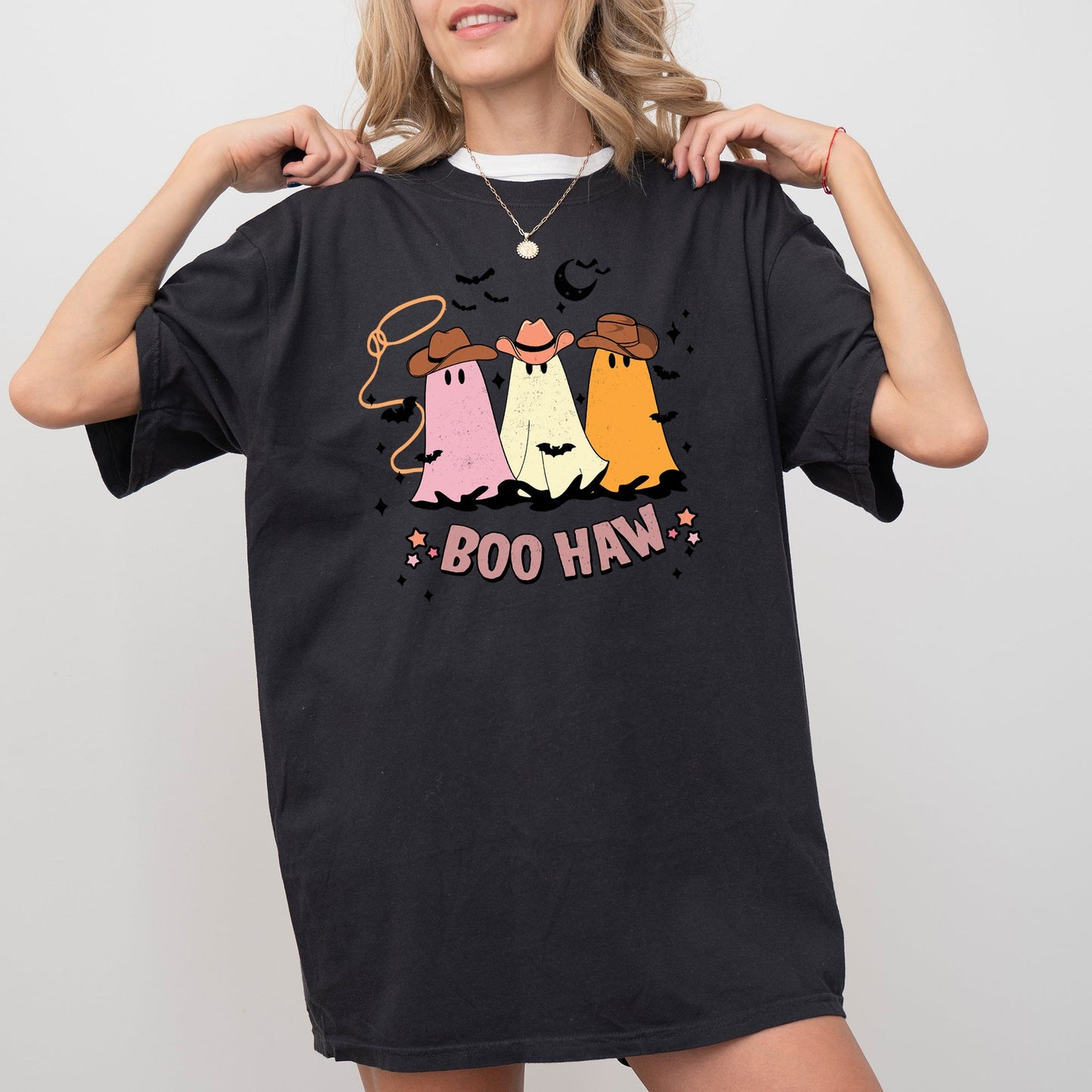 Boo Haw Mini Cowboy Ghosts, Funny, Witch, Aesthetic, Meme, Halloween, Spooky, Costume, Tshirt Comfort Colors T-Shirt