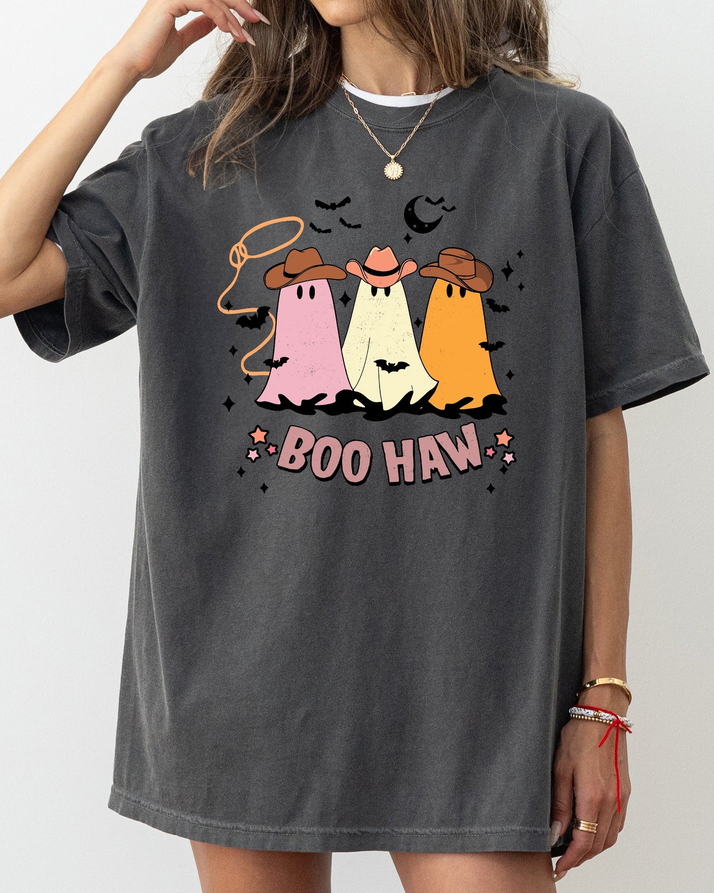 Boo Haw Mini Cowboy Ghosts, Funny, Witch, Aesthetic, Meme, Halloween, Spooky, Costume, Tshirt Comfort Colors T-Shirt
