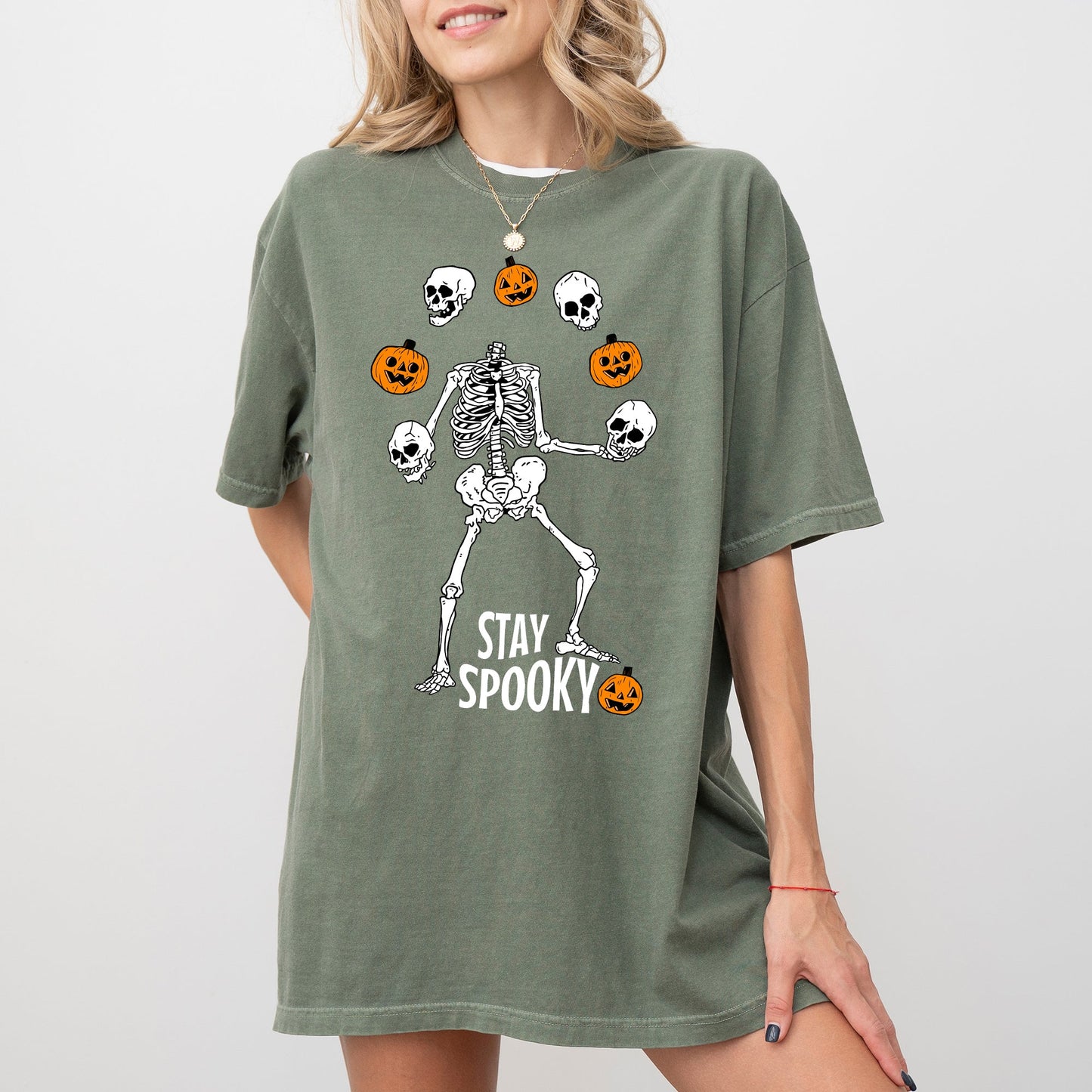 Stay Spooky, Skeleton, Ghost, Funny, Witch, Aesthetic, Meme, Halloween, Spooky, Costume, Tshirt Comfort Colors T-Shirt