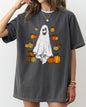 Ghost and Pumpkins, Skeleton, Ghost, Funny, Witch, Aesthetic, Meme, Halloween, Spooky, Costume, Tshirt Comfort Colors T-Shirt