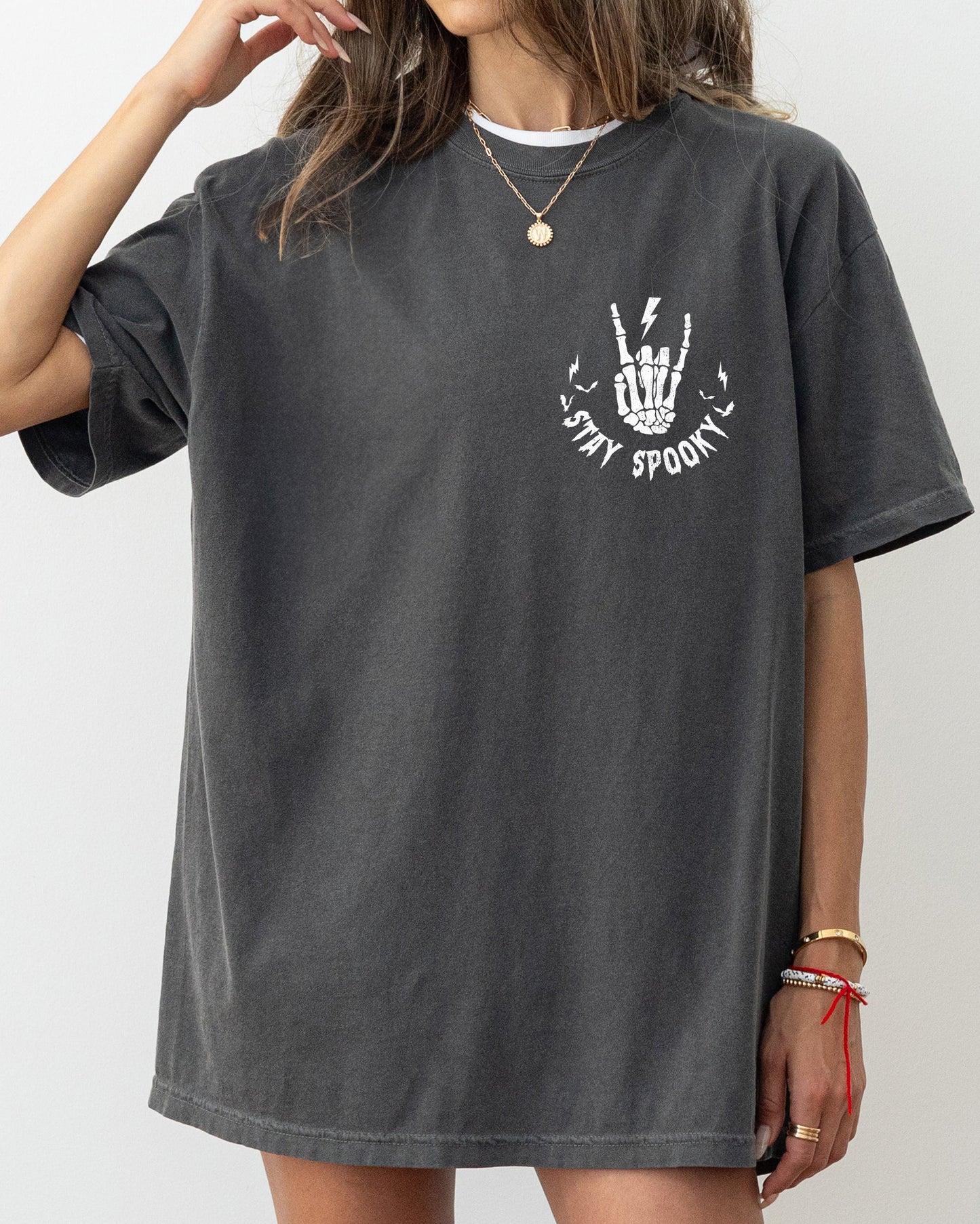 Stay Spooky, Pocket, Skeleton, Ghost, Funny, Witch, Aesthetic, Meme, Halloween, Spooky, Costume, Tshirt Comfort Colors T-Shirt
