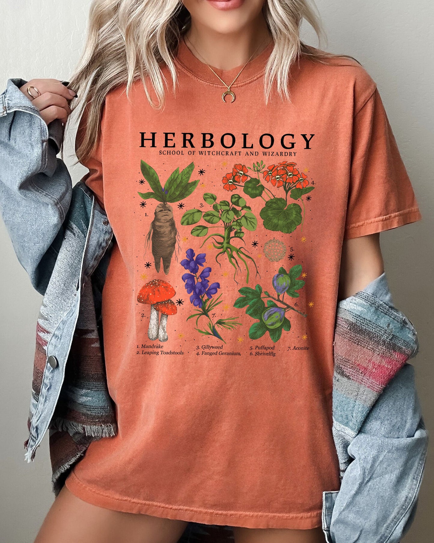 Herbology, Mushroom, Skeleton, Ghost, Funny, Witch, Aesthetic, Meme, Halloween, Spooky, Costume, Tshirt Comfort Colors T-Shirt