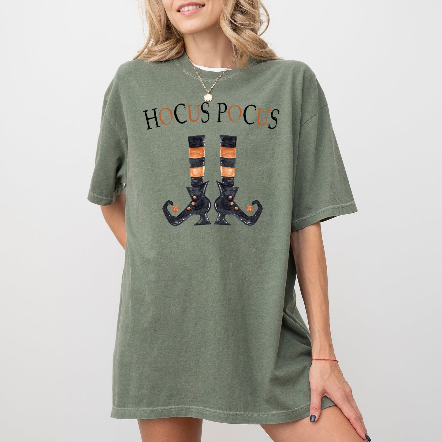 Hocus Pocus, Boots, Skeleton, Funny, Witch, Aesthetic, Meme, Halloween, Spooky, Costume, Tshirt Comfort Colors T-Shirt