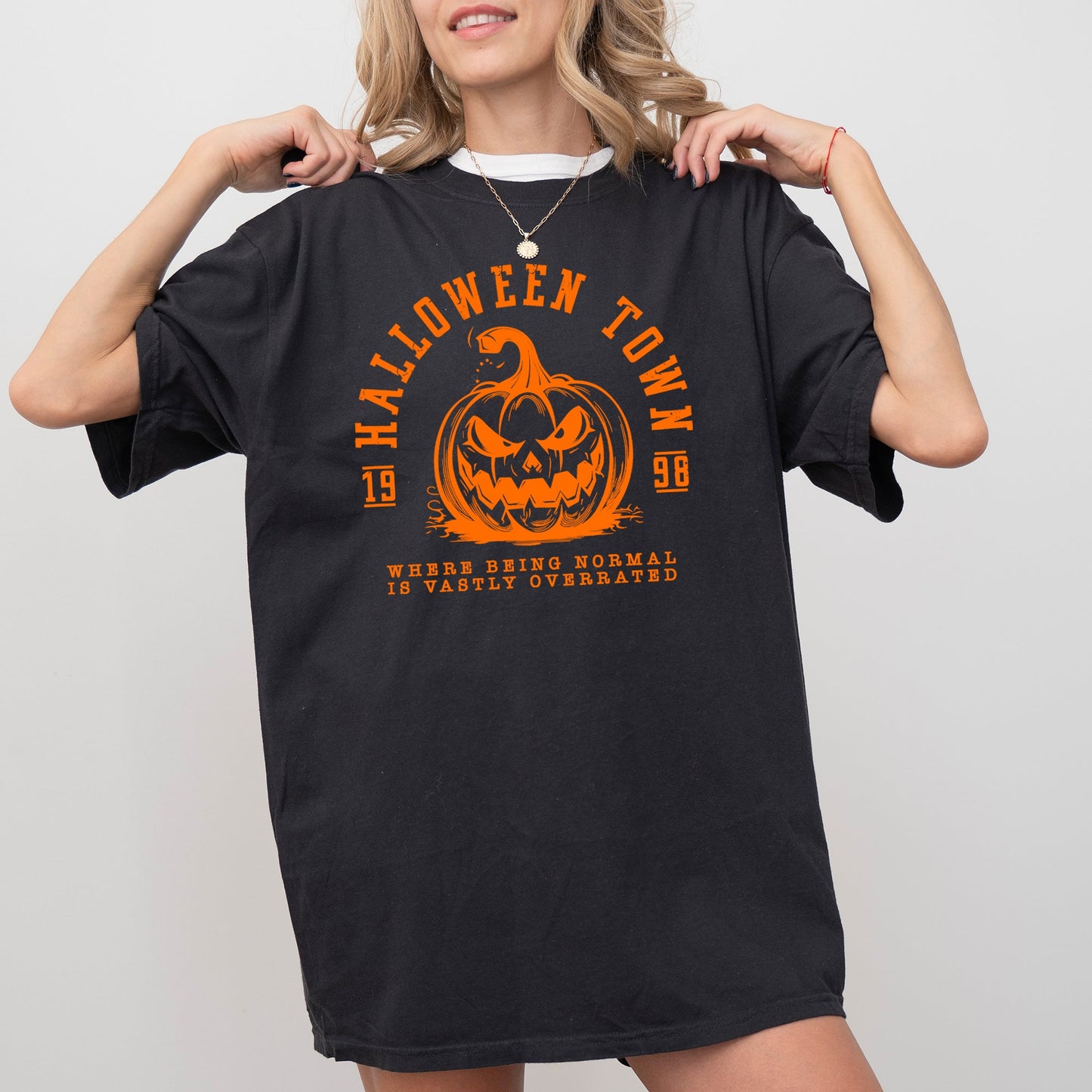 Halloween Town, Pumpkin, Spooky, Skeleton, Funny, Witch, Aesthetic, Meme, Halloween, Costume, Tshirt Comfort Colors T-Shirt