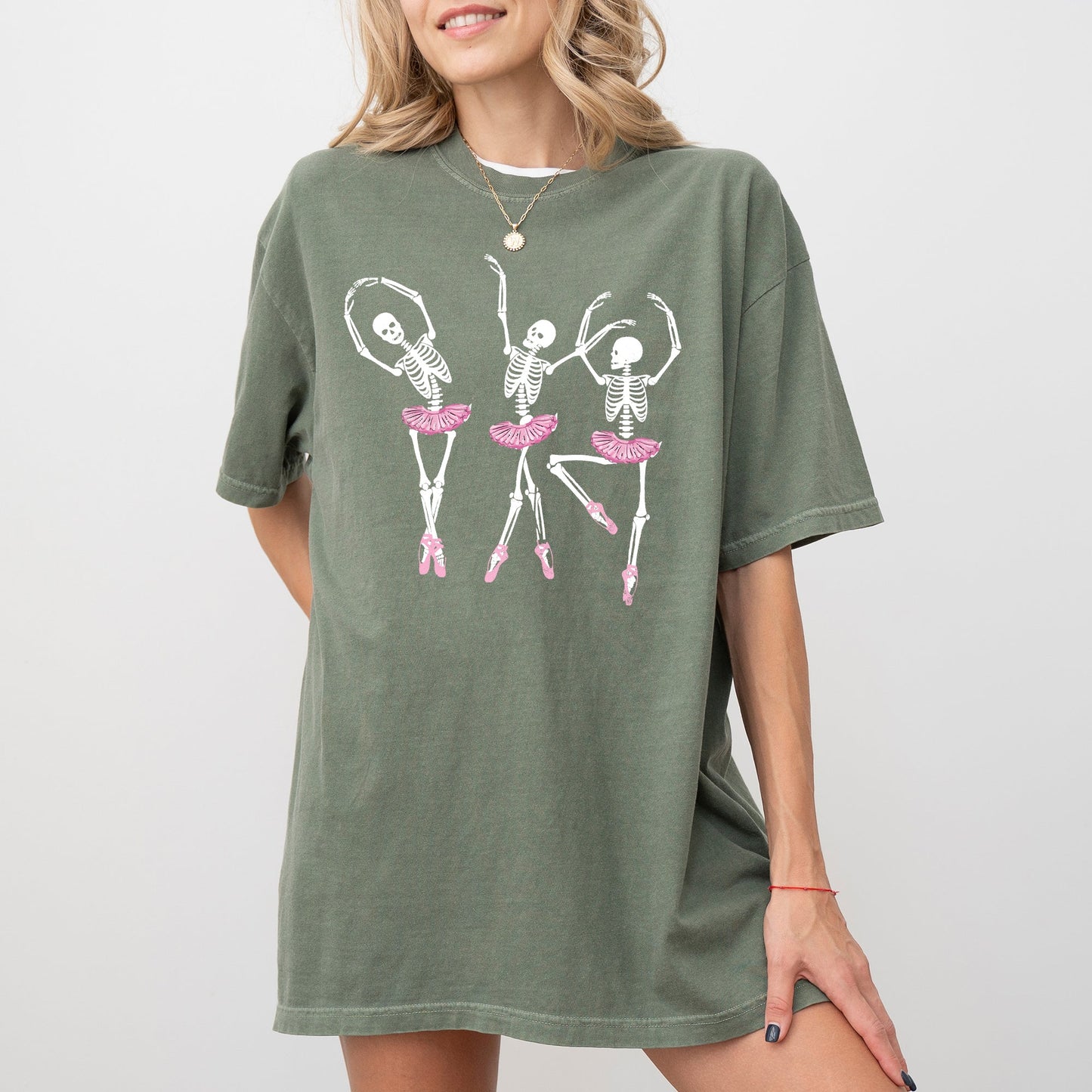 Dancing Skeleton Ladies, Ghost, Spooky, Funny, Witch, Aesthetic, Meme, Halloween, Costume, Tshirt Comfort Colors T-Shirt