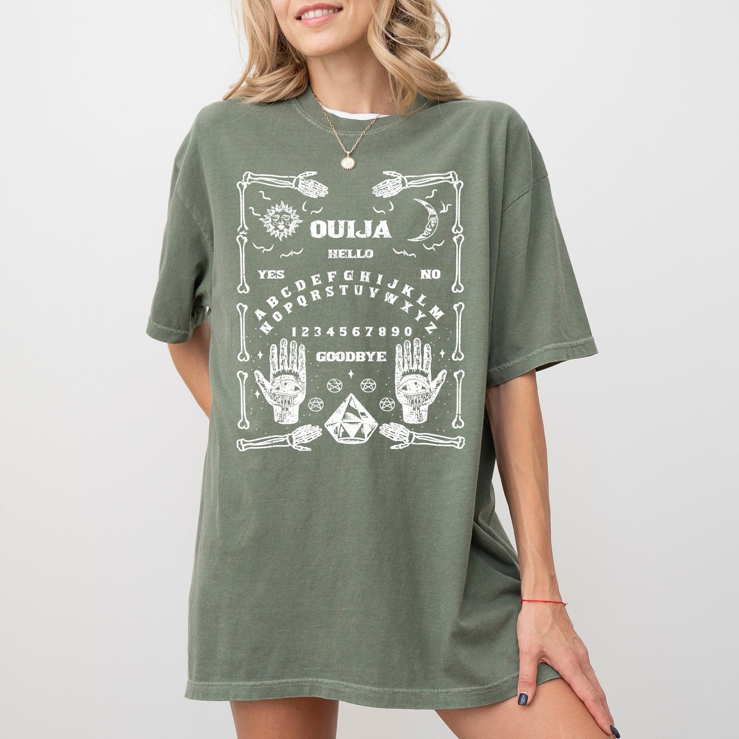 Spirit Board, Skeleton, Spooky, Ghost, Funny, Witch, Aesthetic, Meme, Halloween, Costume, Tshirt Comfort Colors T-Shirt