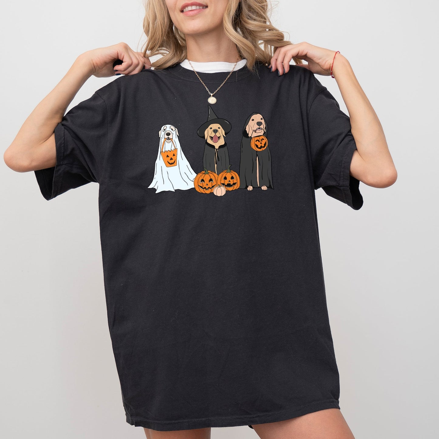 Dog Ghosts, Skeleton, Funny, Pumpkin, Spooky, Witch, Aesthetic, Meme, Halloween, Costume, Tshirt Comfort Colors T-Shirt