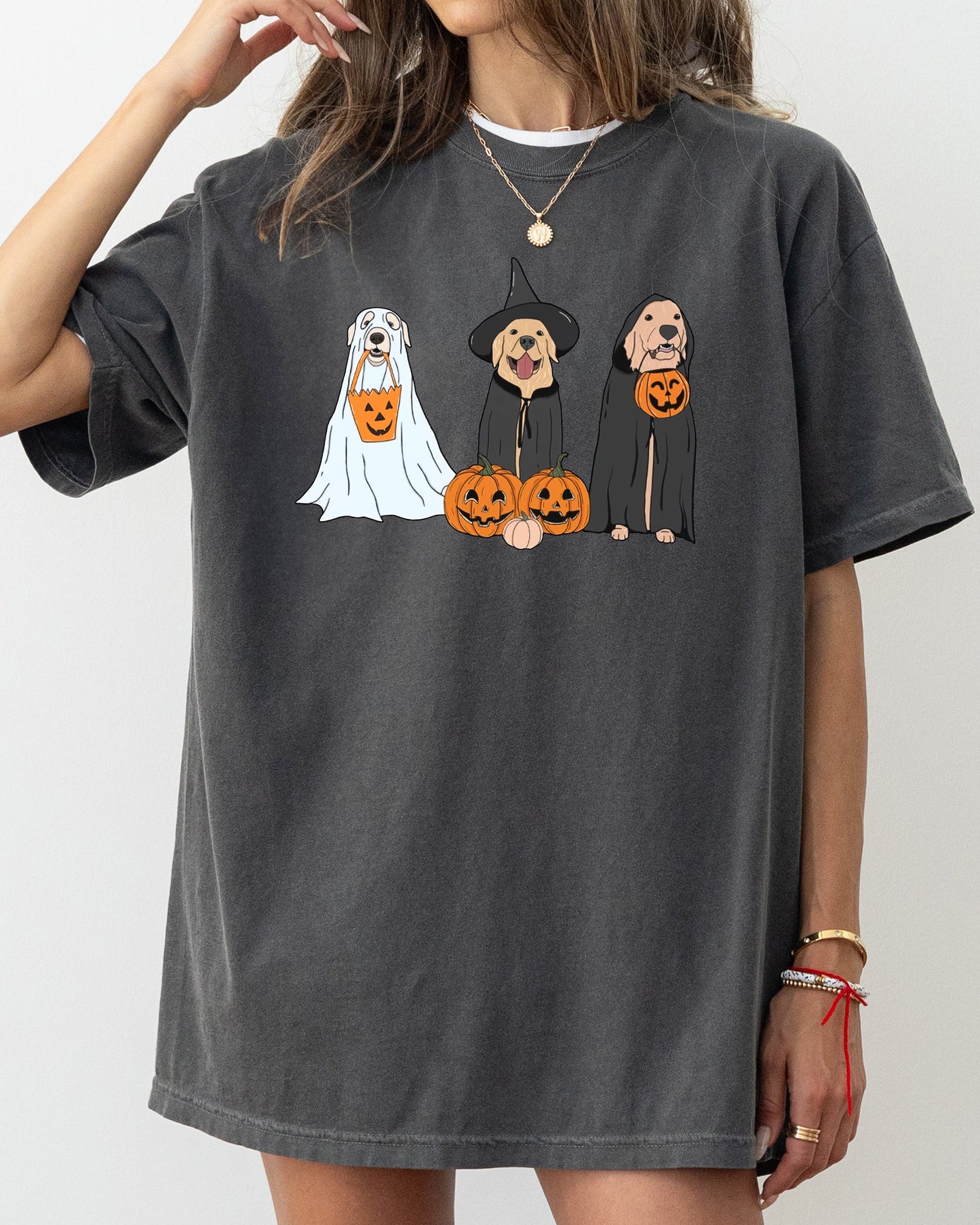 Dog Ghosts, Skeleton, Funny, Pumpkin, Spooky, Witch, Aesthetic, Meme, Halloween, Costume, Tshirt Comfort Colors T-Shirt