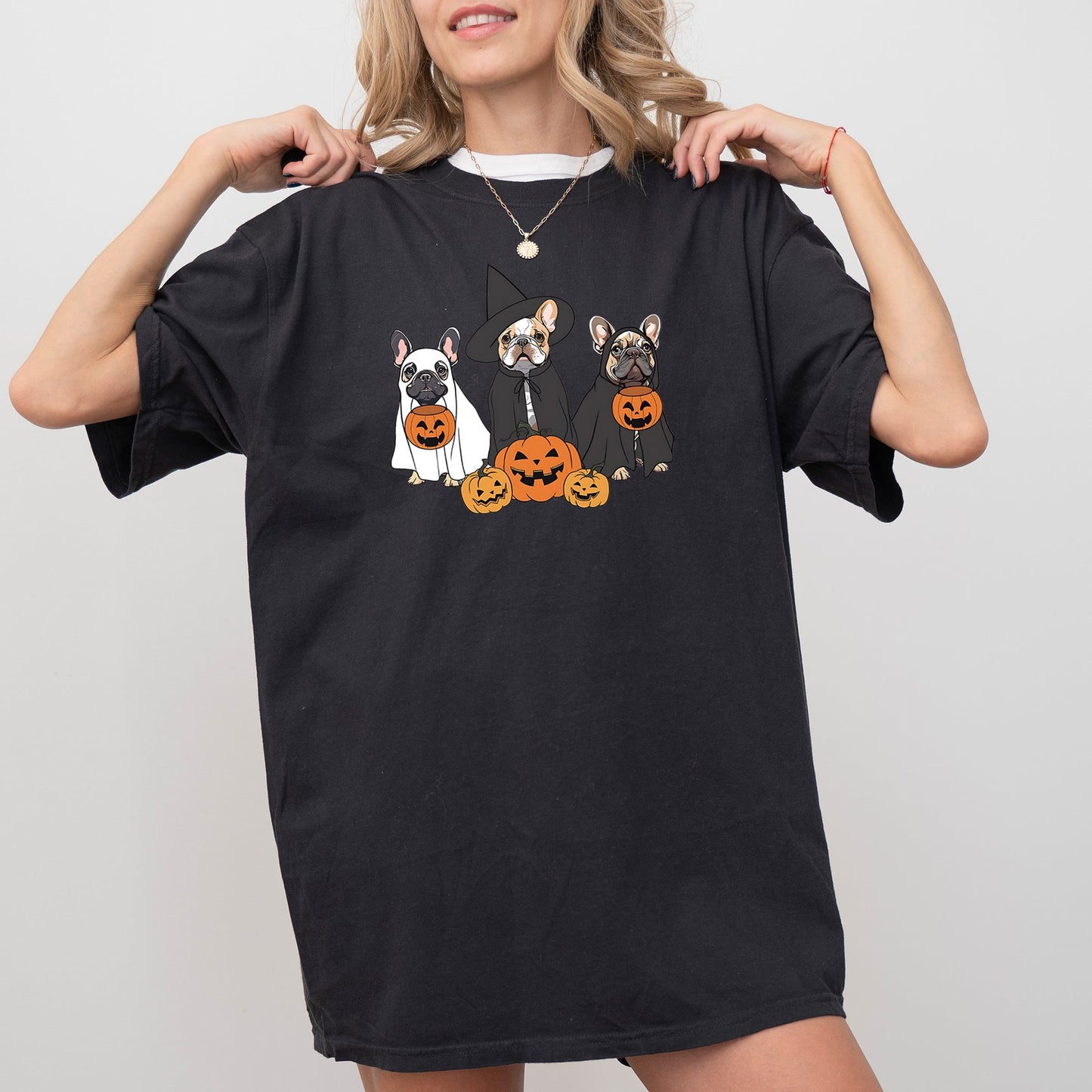 Ghost Dogs, Skeleton, Funny, Pumpkin, Spooky, Witch, Aesthetic, Meme, Halloween, Costume, Tshirt Comfort Colors T-Shirt