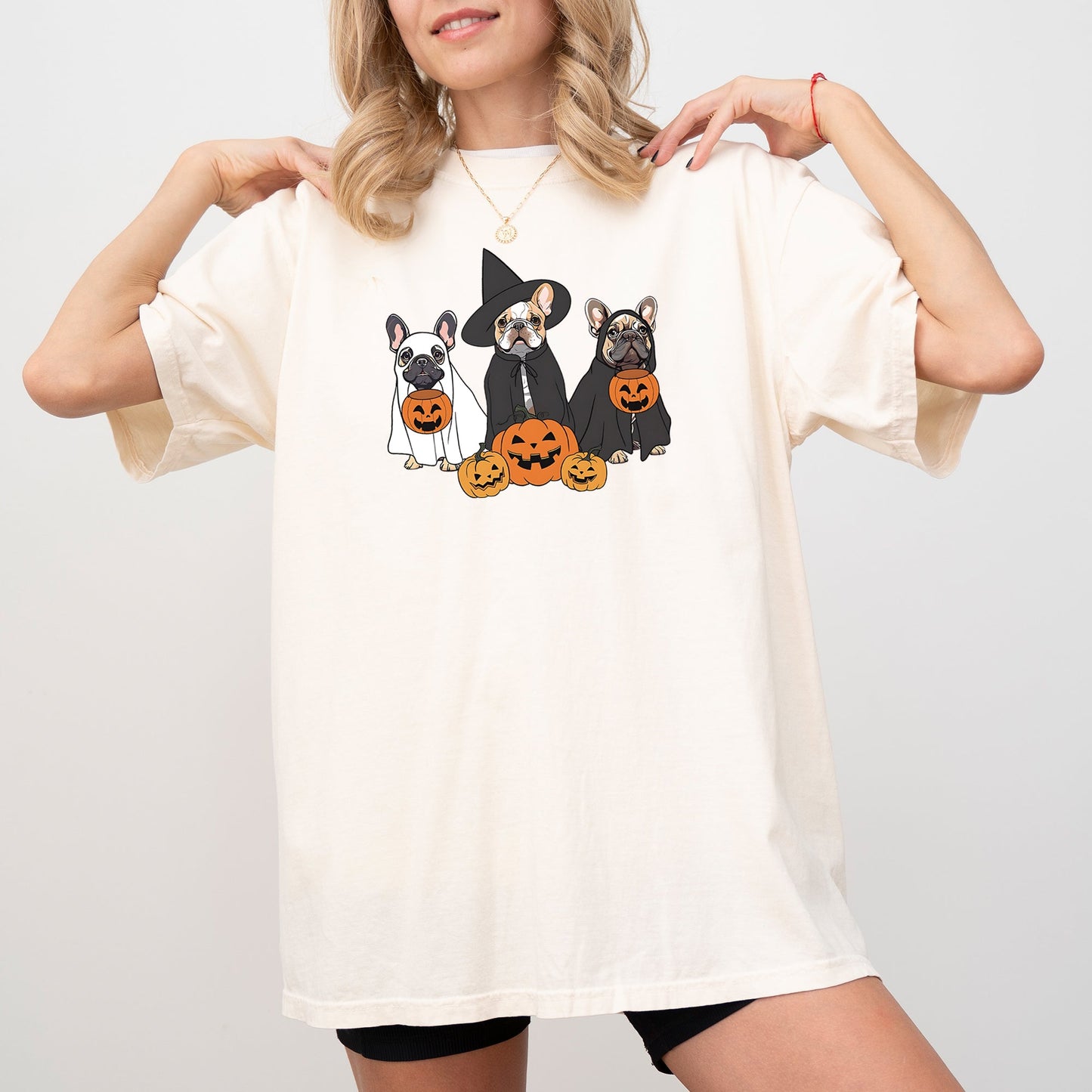 Ghost Dogs, Skeleton, Funny, Pumpkin, Spooky, Witch, Aesthetic, Meme, Halloween, Costume, Tshirt Comfort Colors T-Shirt
