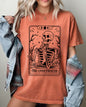 The Overthinker, Tarot, Skeleton, Funny, Pumpkin, Spooky, Witch, Aesthetic, Meme, Halloween, Costume, Tshirt Comfort Colors T-Shirt