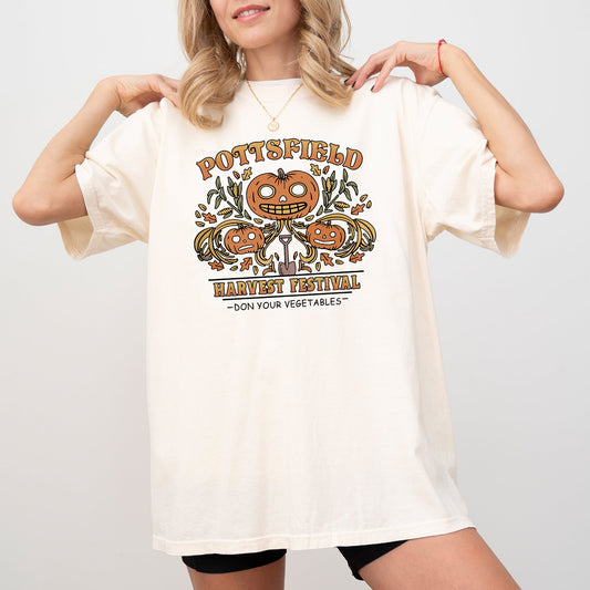 Harvest Festival, Pottsfield, Funny, Spooky, Witch, Aesthetic, Meme, Halloween, Costume, Tshirt Comfort Colors T-Shirt