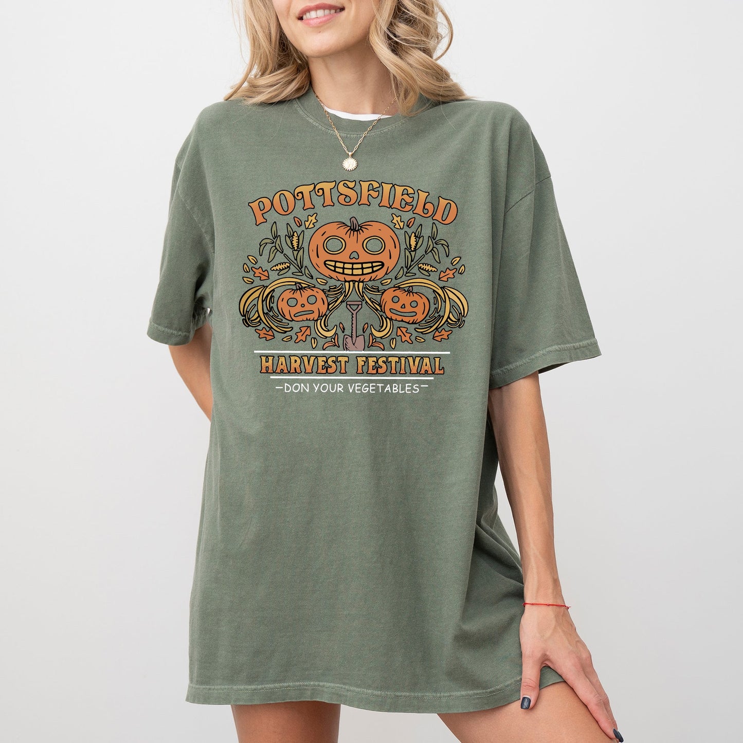 Harvest Festival, Pottsfield, Funny, Spooky, Witch, Aesthetic, Meme, Halloween, Costume, Tshirt Comfort Colors T-Shirt