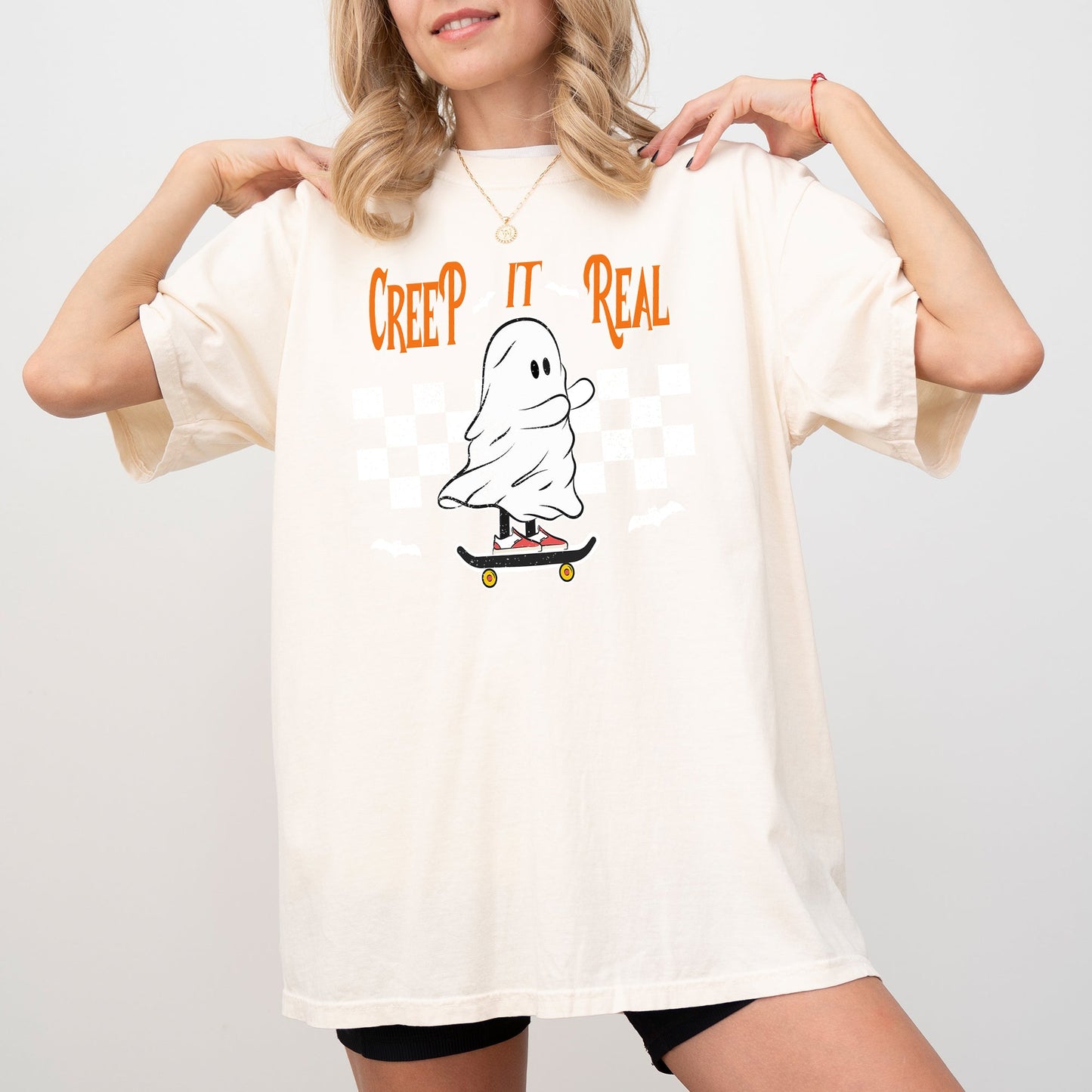 Creep It Real, Ghost, Skeleton, Funny, Spooky, Witch, Aesthetic, Meme, Halloween, Costume, Tshirt Comfort Colors T-Shirt