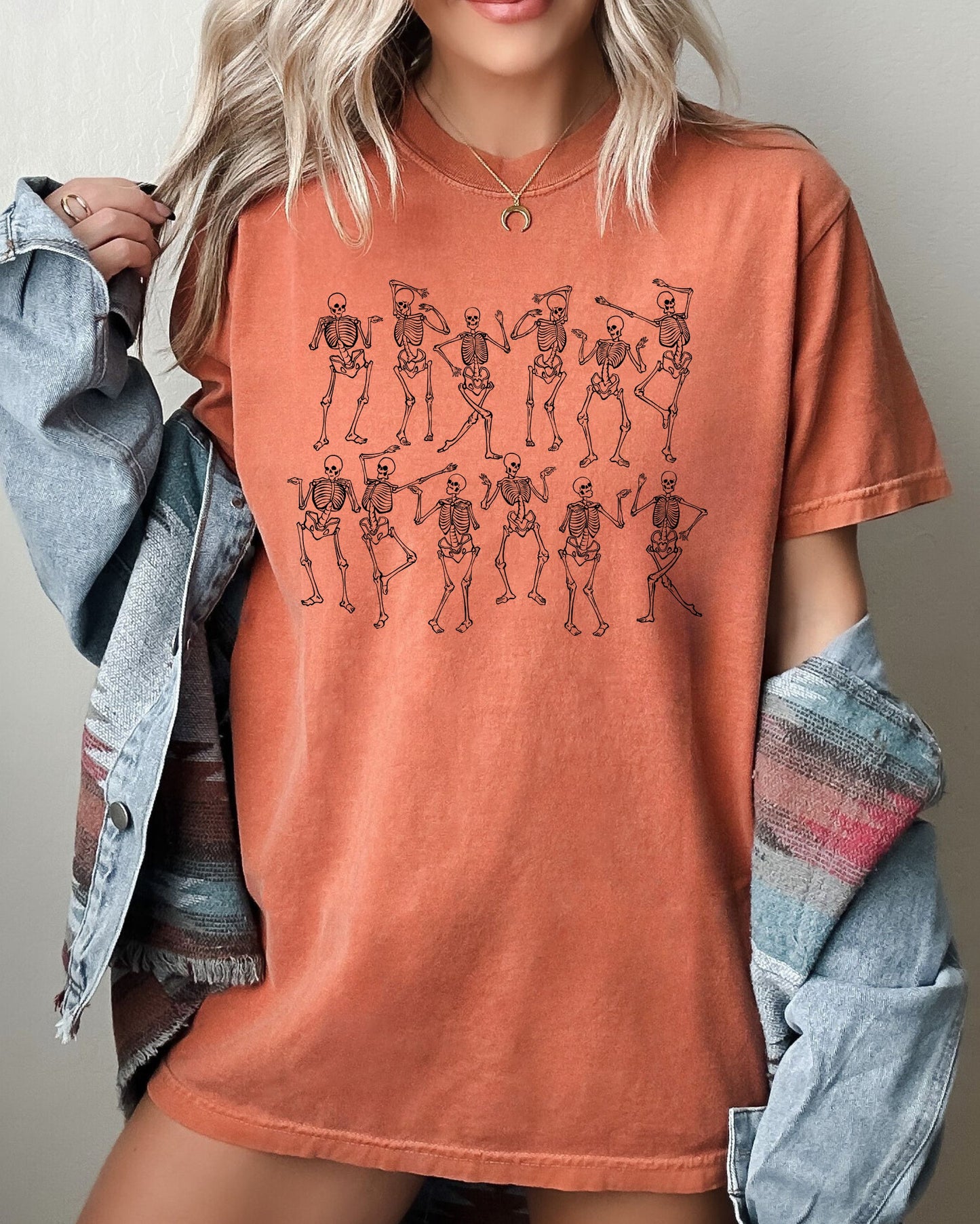 Dancing Skeletons, Witch, Skull, Funny, Spooky, Aesthetic, Meme, Halloween, Costume, Tshirt Comfort Colors T-Shirt