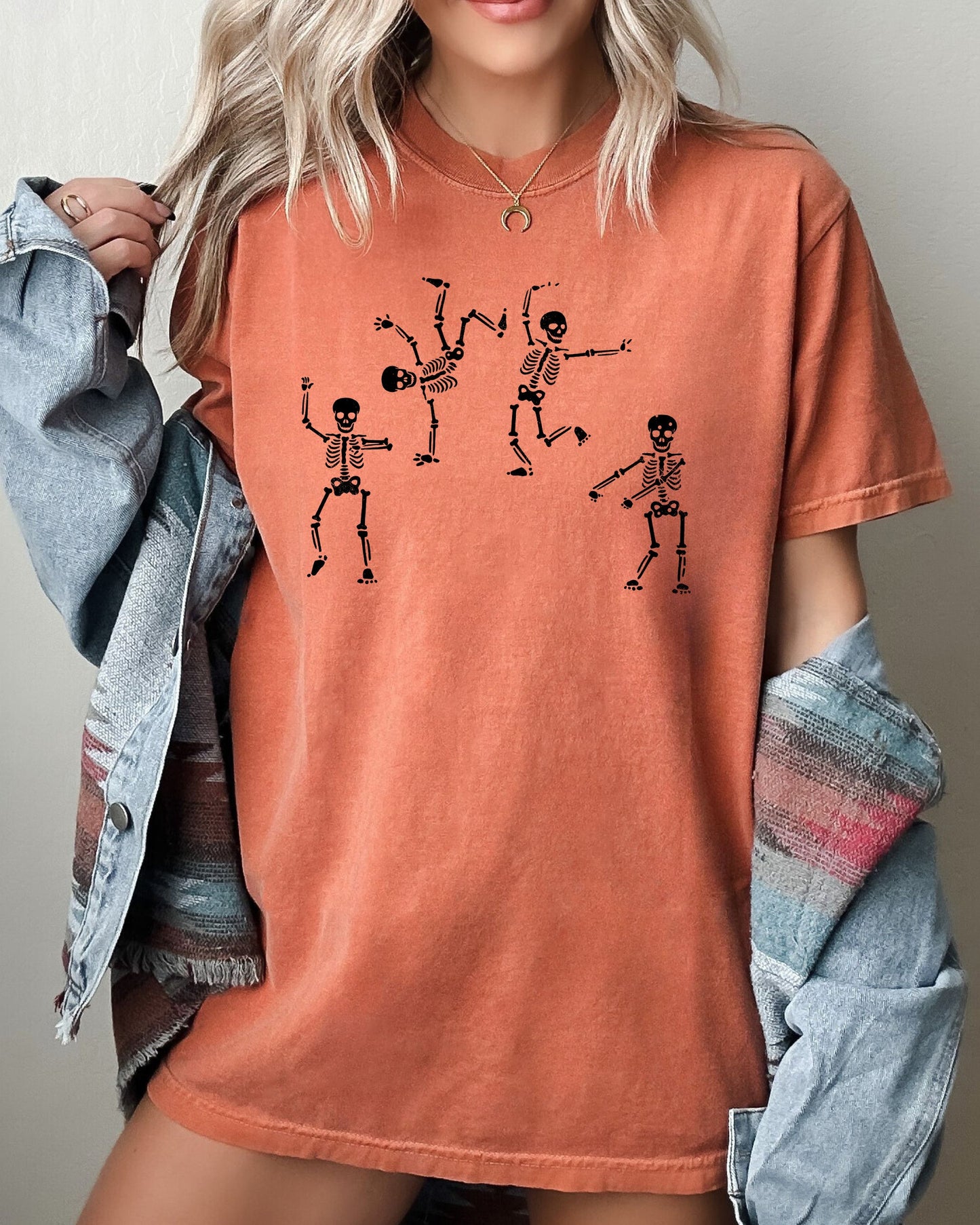Funny Dancing Skeletons, Witch, Skull, Funny, Spooky, Aesthetic, Meme, Halloween, Costume, Tshirt Comfort Colors T-Shirt