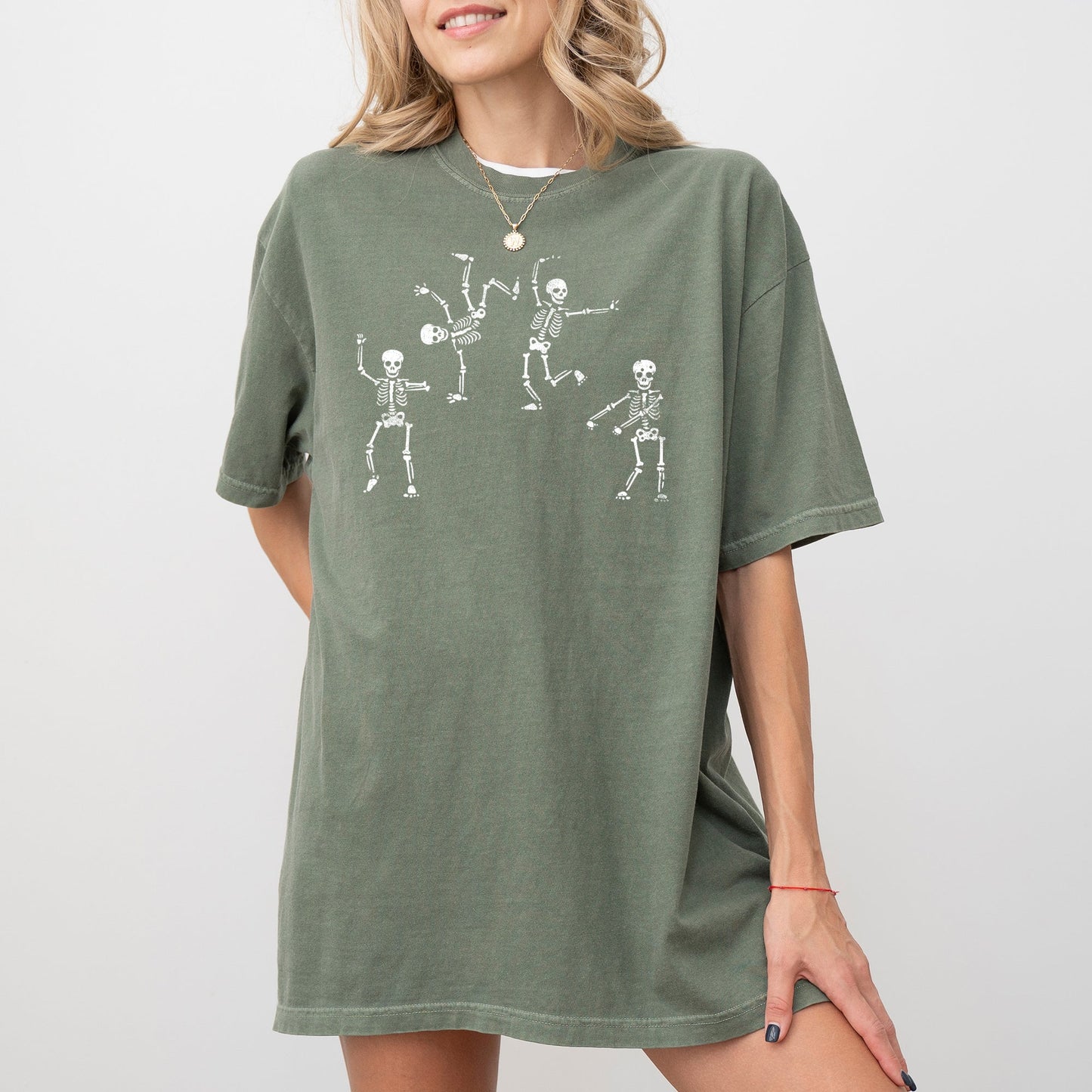 Funny Dancing Skeletons, Witch, Skull, Funny, Spooky, Aesthetic, Meme, Halloween, Costume, Tshirt Comfort Colors T-Shirt
