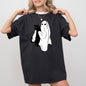 Ghost and Cat, Skeleton, Witch, Skull, Funny, Spooky, Aesthetic, Meme, Halloween, Costume, Tshirt Comfort Colors T-Shirt