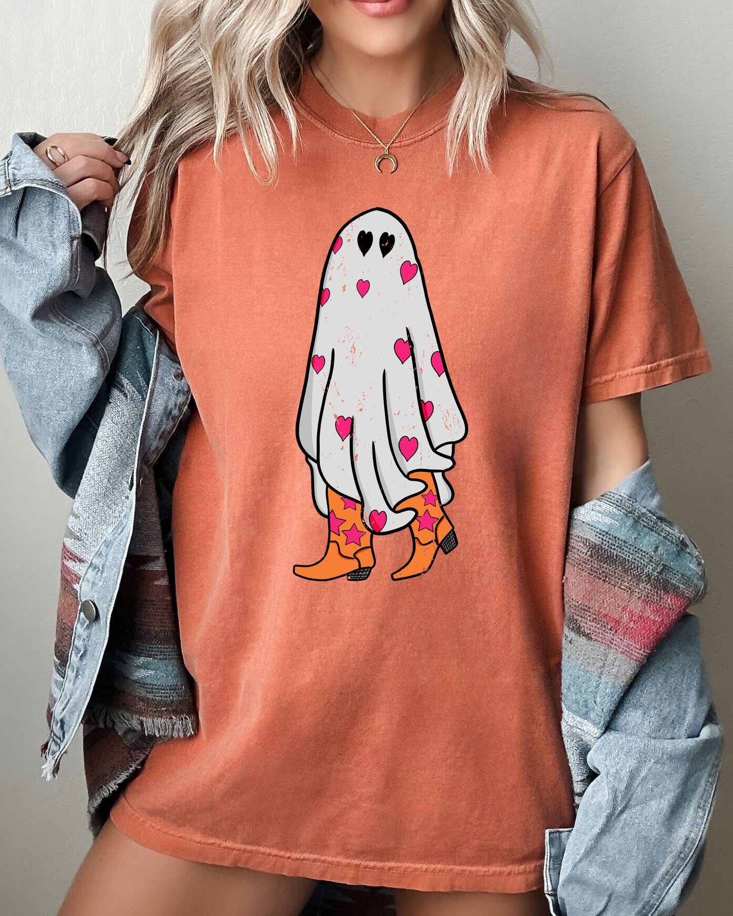 Cowgirl Ghost, Western, Skeleton, Witch, Skull, Funny, Spooky, Aesthetic, Meme, Halloween, Costume, Tshirt Comfort Colors T-Shirt