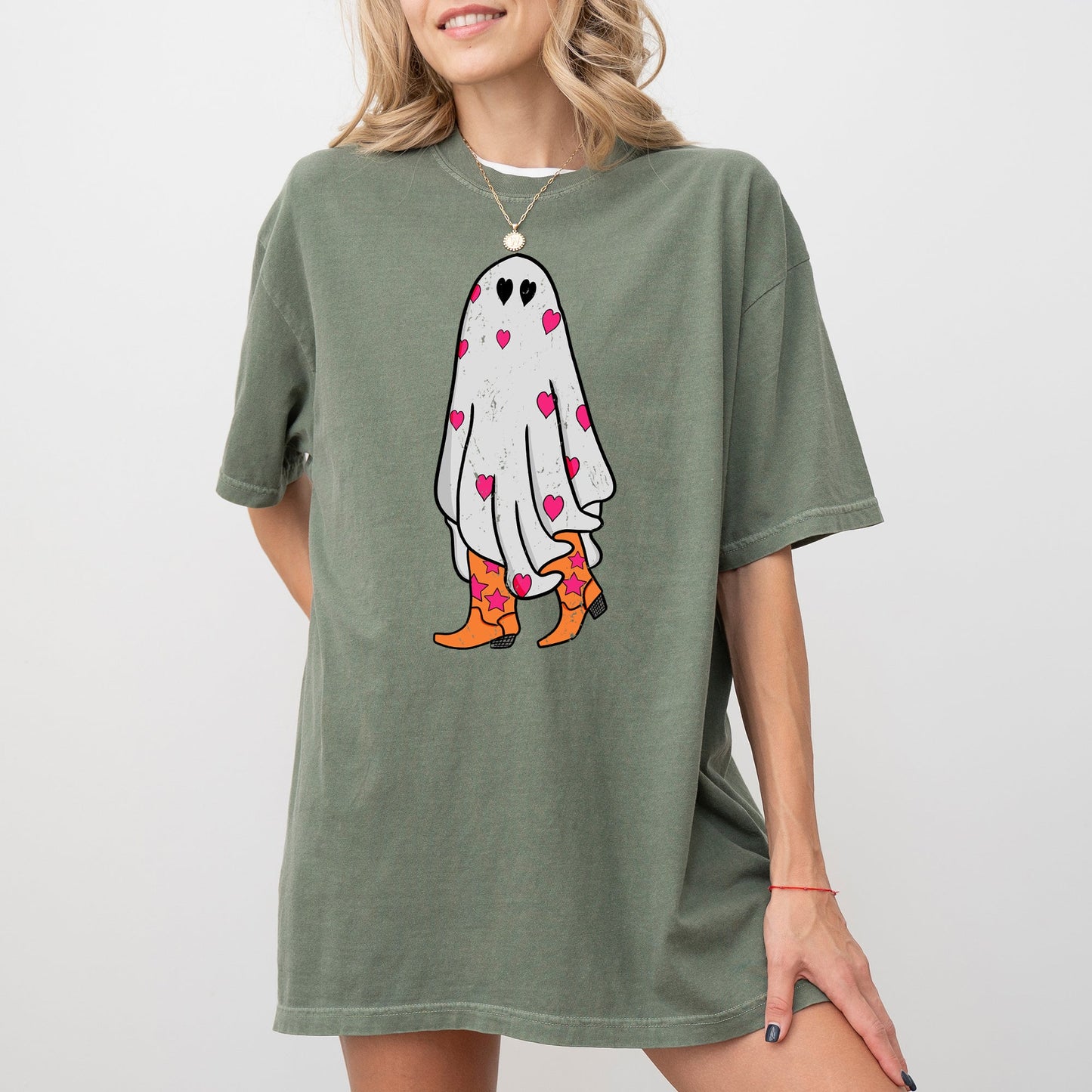 Cowgirl Ghost, Western, Skeleton, Witch, Skull, Funny, Spooky, Aesthetic, Meme, Halloween, Costume, Tshirt Comfort Colors T-Shirt