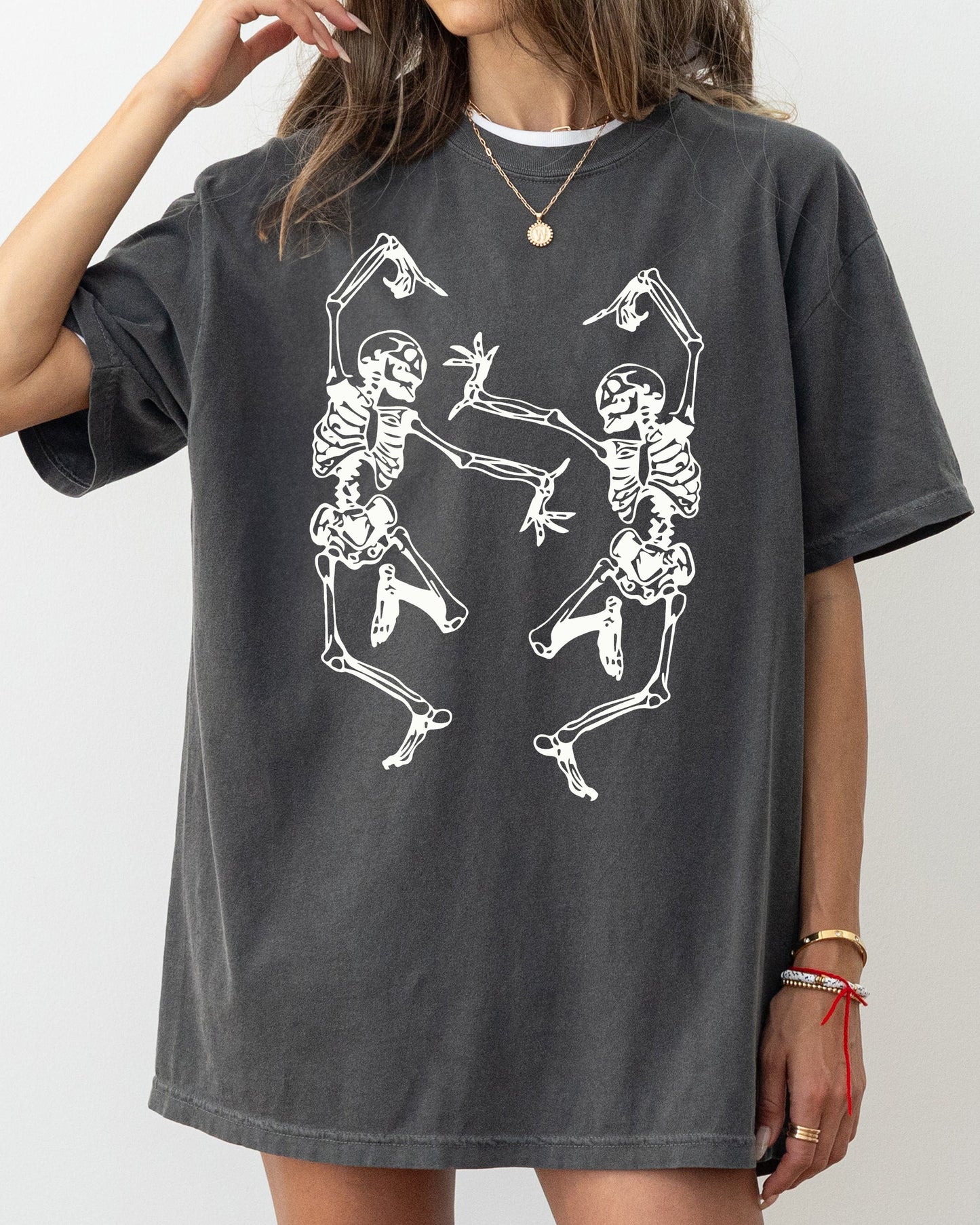 Dancing Skeletons, Ghost, Witch, Skull, Spooky, Aesthetic, Meme, Halloween, Costume, Tshirt Comfort Colors T-Shirt