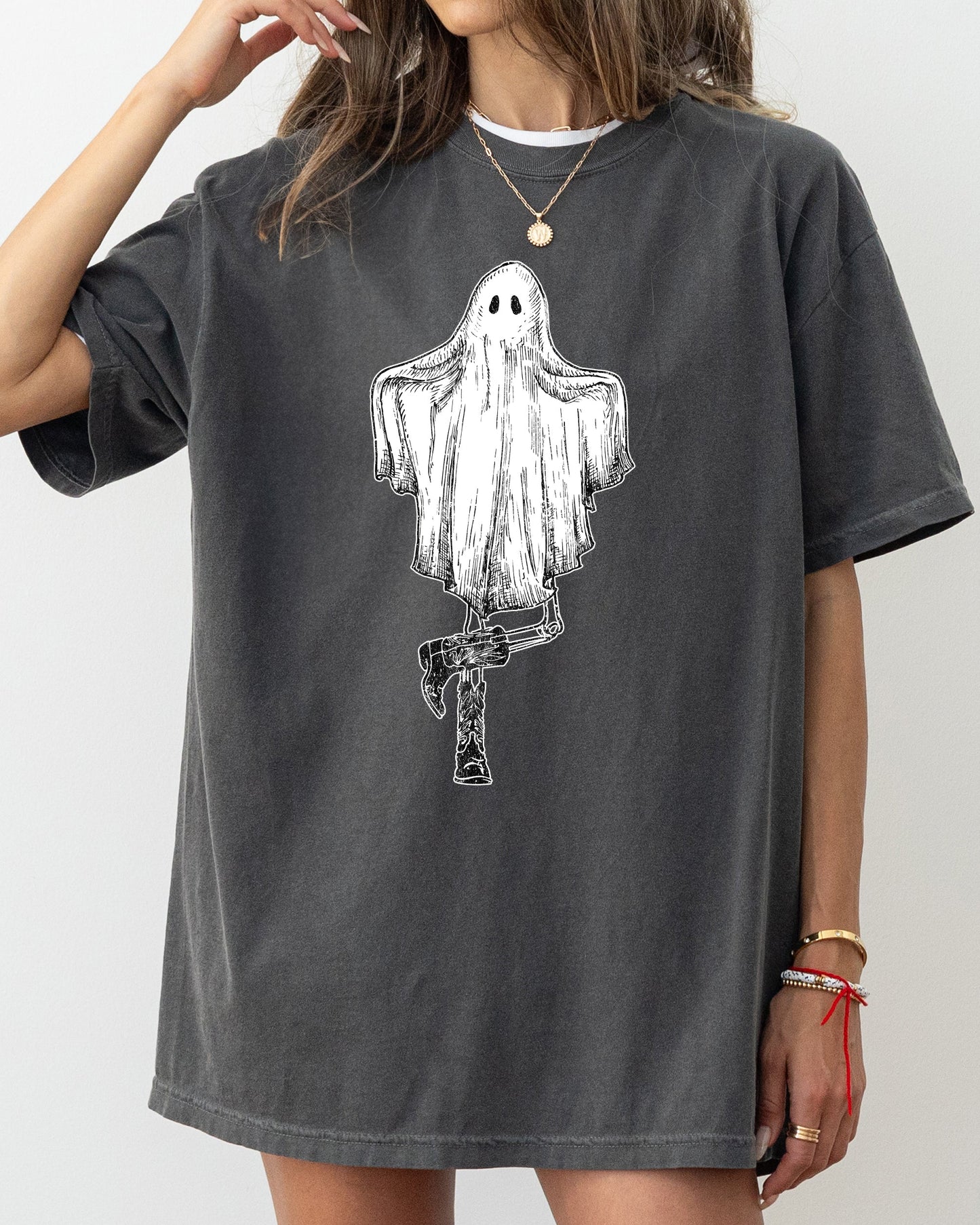 Western Ghost, Cowboy, Skeleton, Witch, Skull, Spooky, Aesthetic, Meme, Halloween, Costume, Tshirt Comfort Colors T-Shirt