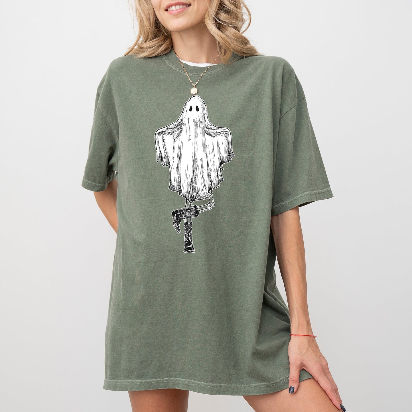 Western Ghost, Cowboy, Skeleton, Witch, Skull, Spooky, Aesthetic, Meme, Halloween, Costume, Tshirt Comfort Colors T-Shirt