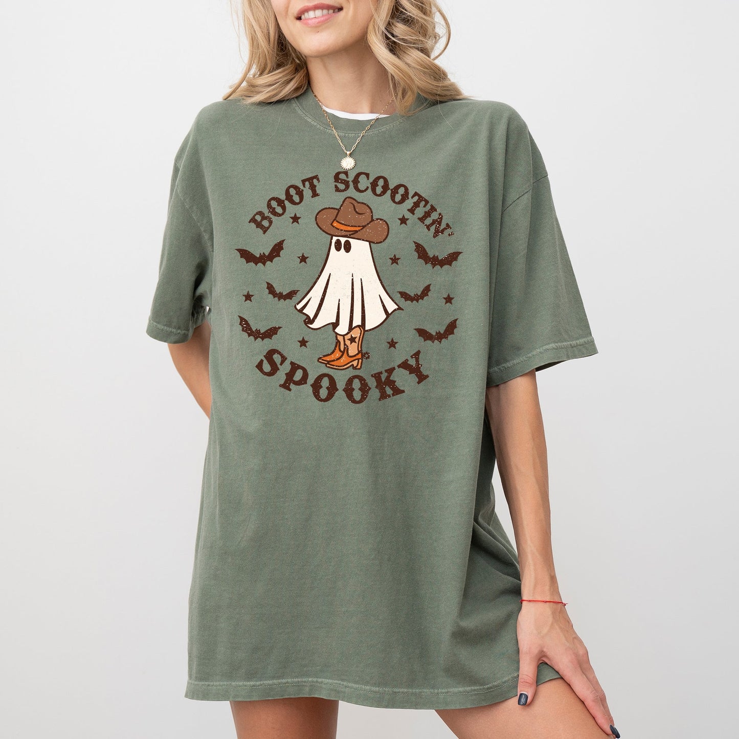 Boot Scootin' Spooky, Skeleton, Witch, Skull, Spooky, Aesthetic, Meme, Halloween, Costume, Tshirt Comfort Colors T-Shirt