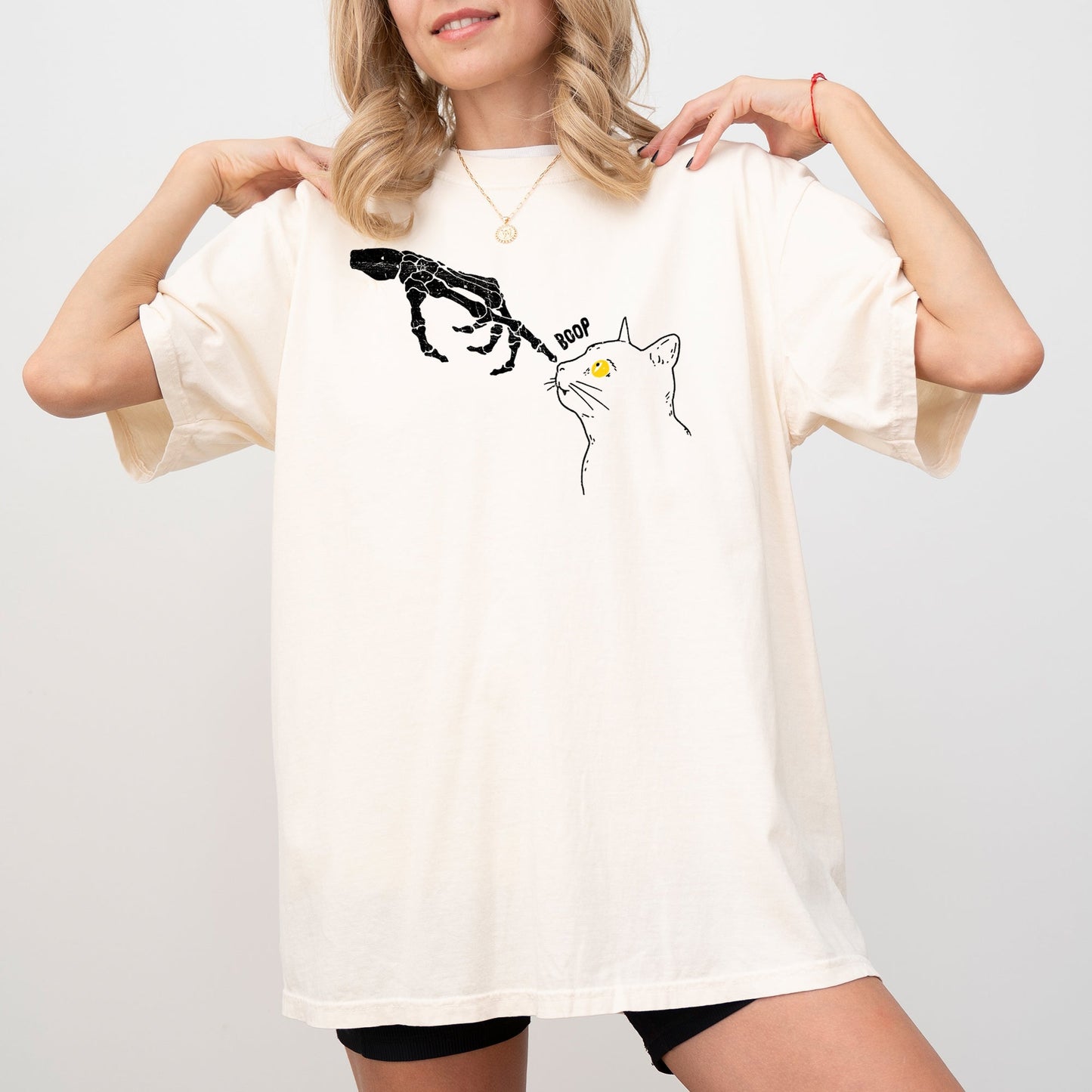 Boop Cat, Skeleton, Ghost, Witch, Skull, Spooky, Aesthetic, Meme, Halloween, Costume, Tshirt Comfort Colors T-Shirt