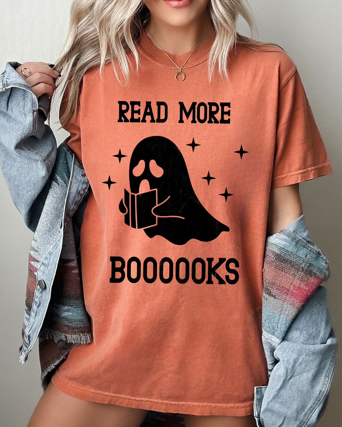 Read More Books, Ghost, Skeleton, Witch, Skull, Spooky, Aesthetic, Meme, Halloween, Costume, Tshirt Comfort Colors T-Shirt