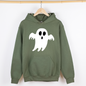 Spooky Ghost, Skeleton, Witch, Skull, Spooky, Aesthetic, Meme, Halloween, Costume, Graphic Hoodie, Hooded Sweatshirt