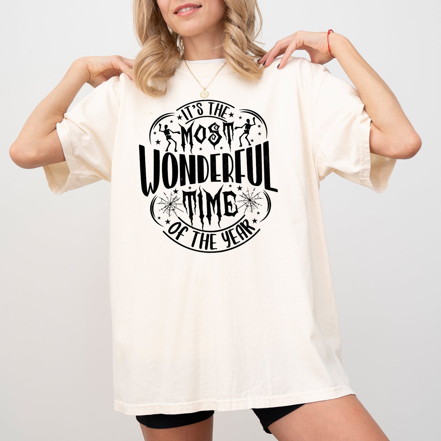 It's The Most Wonderful Time Of The Year, Skeleton, Spider Web, Witch, Skull, Spooky, Aesthetic, Meme, Halloween, Costume, Tshirt Comfort Colors T-Shirt