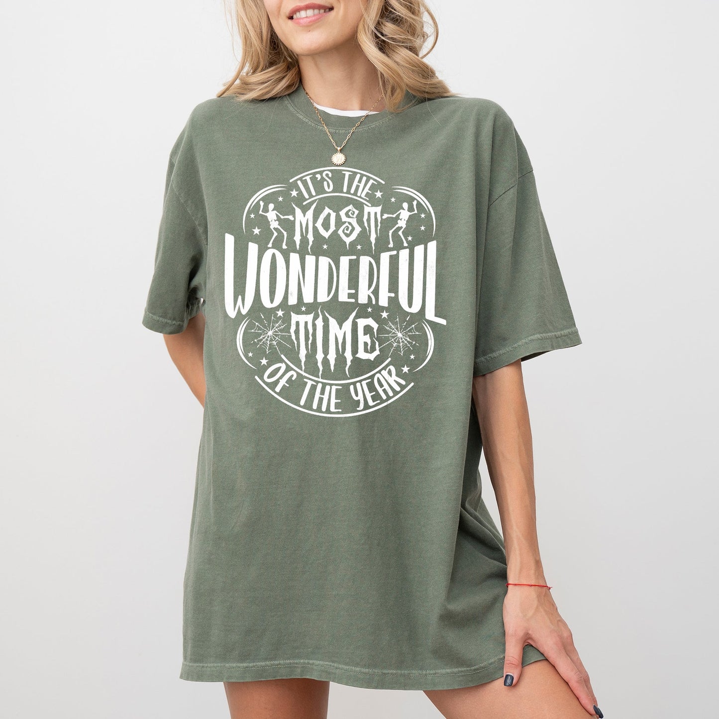 It's The Most Wonderful Time Of The Year, Skeleton, Spider Web, Witch, Skull, Spooky, Aesthetic, Meme, Halloween, Costume, Tshirt Comfort Colors T-Shirt