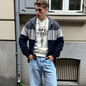 Mens Hooded Zipper Jacket Sweater Jacket