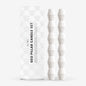 Ivory Geometric Pillar Candle (Set of 2)
