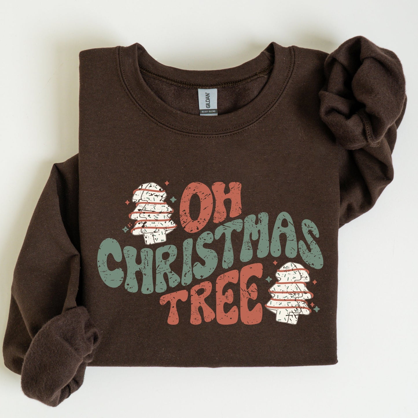 Oh Christmas Tree, Cakes, Snacks, Funny, Winter, Santa, Xmas Sweatshirt