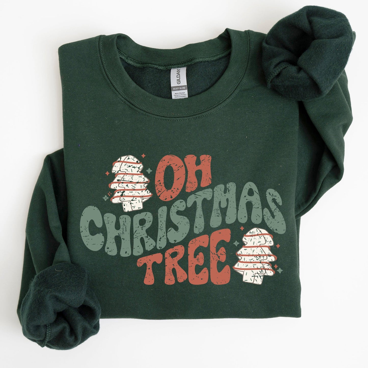 Oh Christmas Tree, Cakes, Snacks, Funny, Winter, Santa, Xmas Sweatshirt
