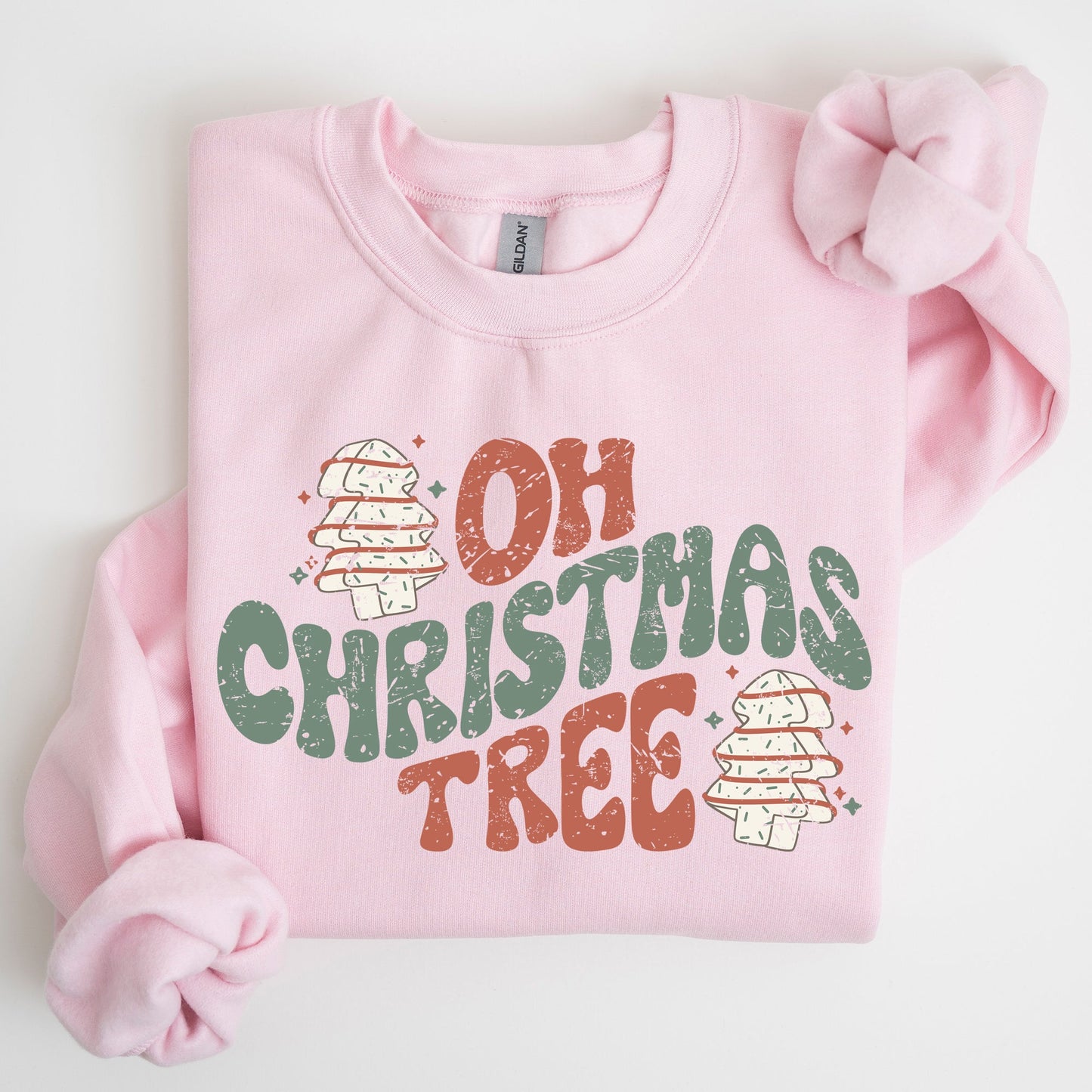 Oh Christmas Tree, Cakes, Snacks, Funny, Winter, Santa, Xmas Sweatshirt