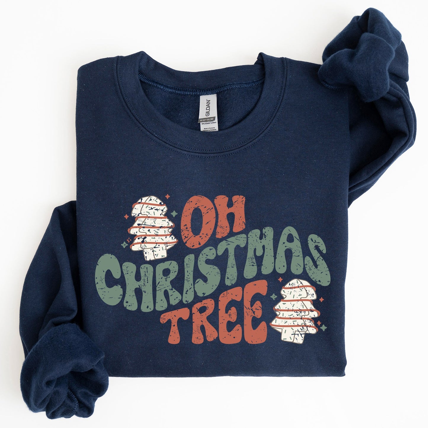 Oh Christmas Tree, Cakes, Snacks, Funny, Winter, Santa, Xmas Sweatshirt