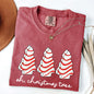 Oh Christmas Tree, Cakes, Winter, Snacks, Santa, Snow, Xmas Tshirt Comfort Colors T-Shirt