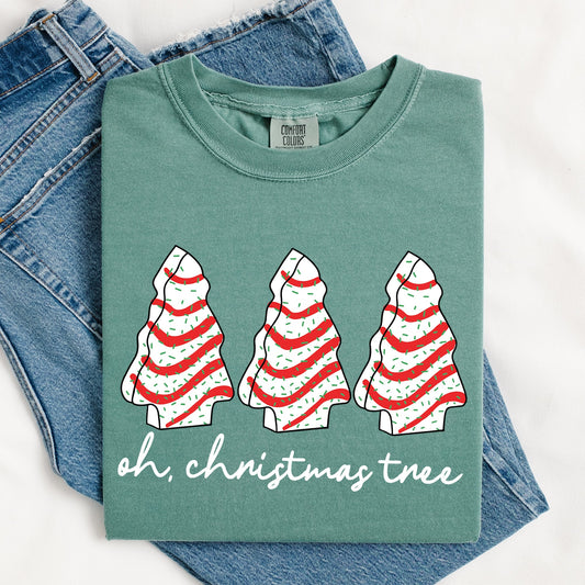Oh Christmas Tree, Cakes, Winter, Snacks, Santa, Snow, Xmas Tshirt Comfort Colors T-Shirt