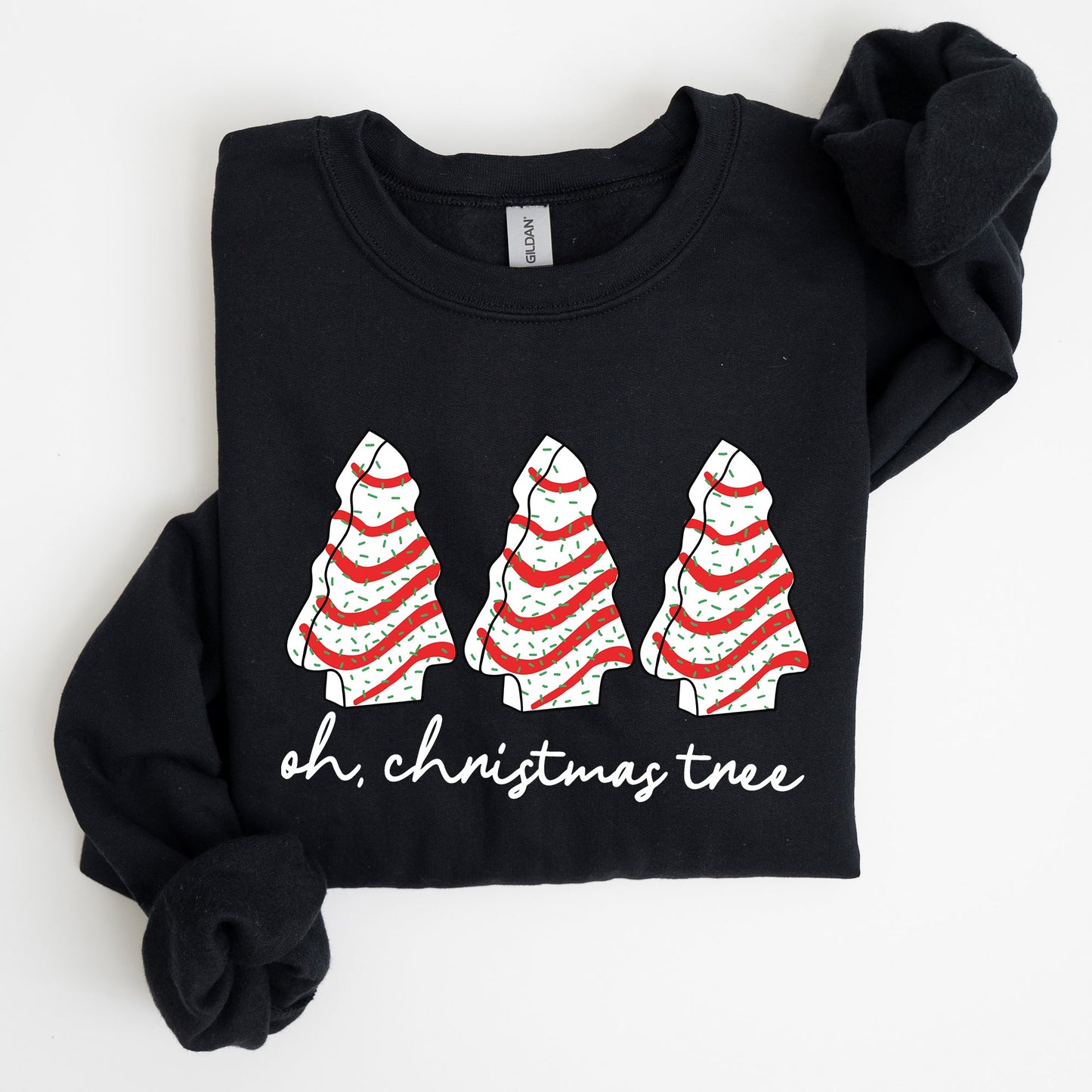 Oh Christmas Tree, Cakes, Winter, Snacks, Santa, Snow, Xmas Sweatshirt