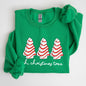 Oh Christmas Tree, Cakes, Winter, Snacks, Santa, Snow, Xmas Sweatshirt