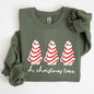 Oh Christmas Tree, Cakes, Winter, Snacks, Santa, Snow, Xmas Sweatshirt