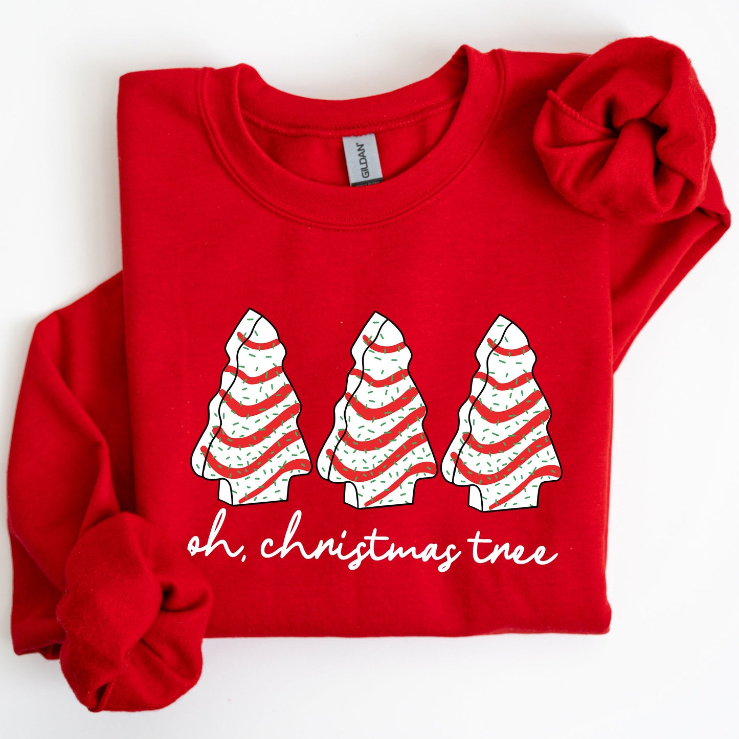 Oh Christmas Tree, Cakes, Winter, Snacks, Santa, Snow, Xmas Sweatshirt