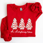 Oh Christmas Tree, Cakes, Winter, Snacks, Santa, Snow, Xmas Sweatshirt