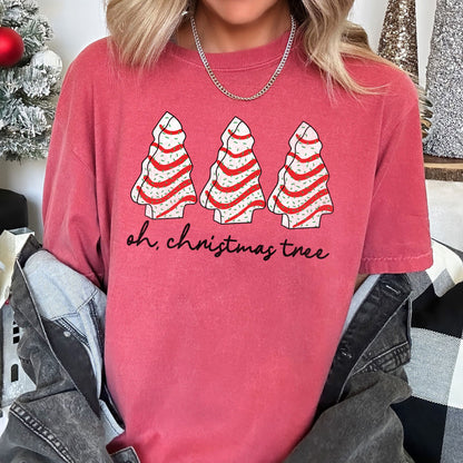 Oh Christmas Tree, Snack, Little Debbie, Comfort Colors Tshirt
