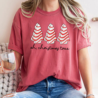 Oh Christmas Tree, Snack, Little Debbie, Comfort Colors Tshirt