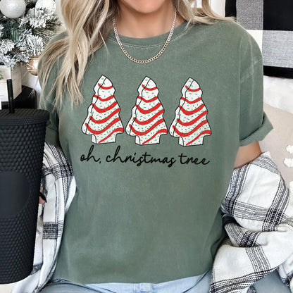 Oh Christmas Tree, Snack, Little Debbie, Comfort Colors Tshirt